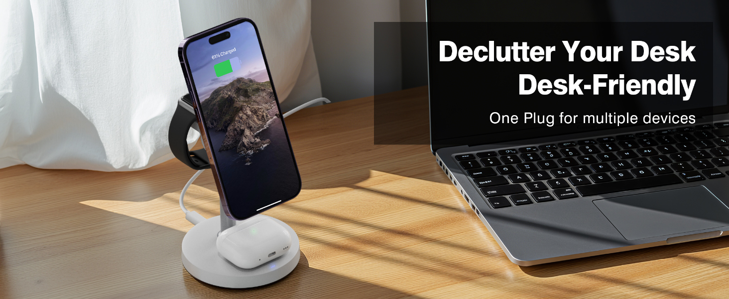 Desk-Friendly Mag-Safe Charger Stand