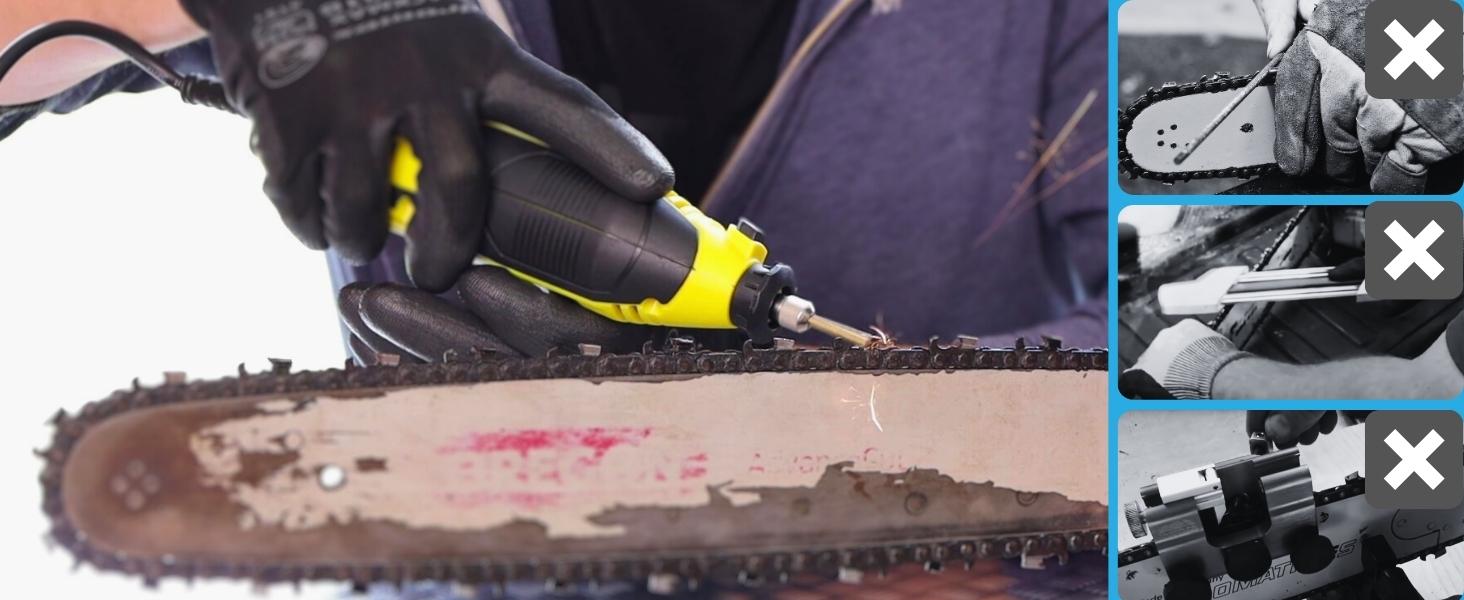 electric chainsaw sharpener made easy