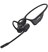 LEVN Open Ear Headphones with Mic, Bluetooth Headphones with Noise Cancelling Mic