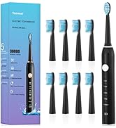 Yoomue Sonic Electric Toothbrush for Adults &amp; Kids - 5 High-Performance Modes, 8 Replacement Head...