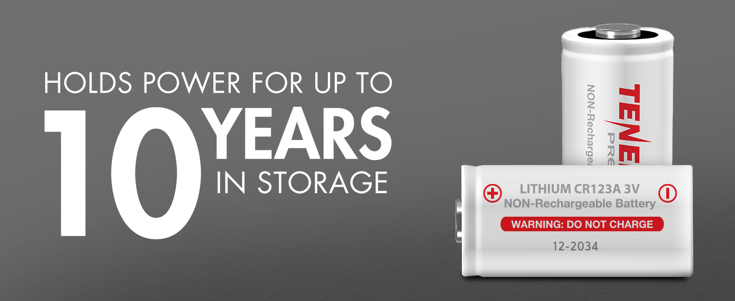 holds power for up to 10 years in storage