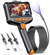 Borescope Camera with Light, 4.3" IPS 1080P HD Handheld Endoscope with 8 Adjustable LEDs, 16.4ft ...
