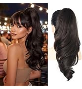 18" Pony Tails Hair Extensions Clip In Ponytail Hair Extensions Clip On Ponytails for Women Clip ...