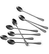 Marco Almond KYA59 Iced Tea Spoon, Ice Cream Spoon, Titanium Coated Stainless Steel Long Handle ...