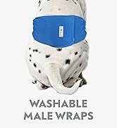 Paw Inspired Ultra Protection Washable Male Wraps, Reusable Belly Bands (3 Count, Small) Assorted...