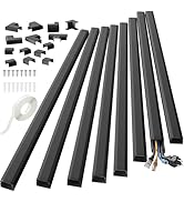 Yecaye 125in Cord Hider, Large Cord Covers for Wires on Wall, Cable Management Kit for Mount TVs,...