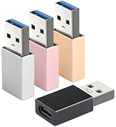 VAKS USB C to USB Adapter [4 Pack],USB-A Male to USB-C Female Adapter Compatible with iPhone 11 1...