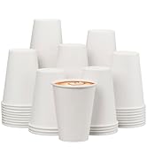 ECOEXTRA Coffee Cups 12 oz 300 Pack, 12 oz Paper Cups, Hot Beverage Drinking Cups, White Paper Ho...