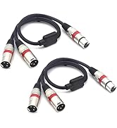 SiYear XLR Splitter Cable - XLR Female to Dual Male 3 Pin Patch Y Cable Balanced Microphone Split...