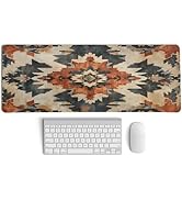 PaJiaNi Western Mouse Pad,Western Desk Accessories,Vintage Kilim Large Mouse Pad,Rustic Southwest...