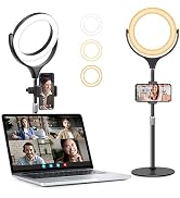 8 inch Desk Ring Light with Stand for for Video Conference,Adjustable Zoom Lighting for Computer,...
