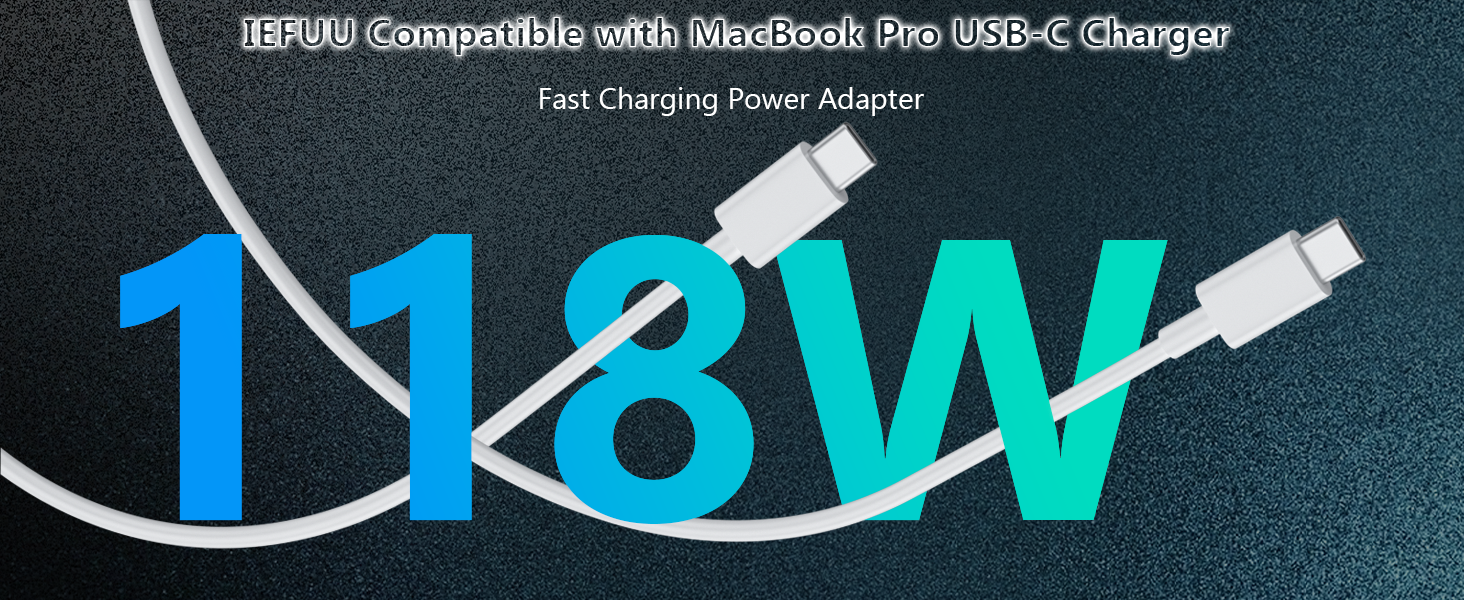 118w laptop charger IEFUU Compatible with macbook charger macbook pro charger