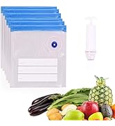 Cloudslucky BPA Free Sous Vide Bags 8"X9" 20Pcs Vaccum Sealer Reuseable Bags,Zipper Food Grade Ba...
