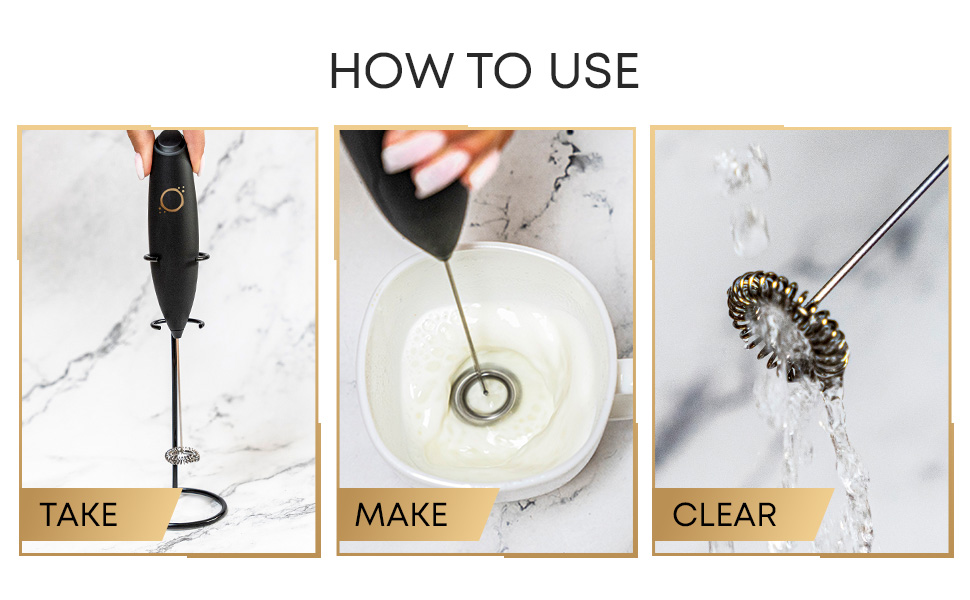 Step-by-step guide to using a milk frother: take, make, and clean