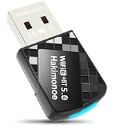 Hakimonoe 2-in-1 USB AX900Mbps WiFi 6 Bluetooth Adapter for PC, Latest Bluetooth 5.4 Wi-Fi 2.4G/5...