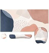 Anyshock Desk Mat, Gaming Large Mouse Pad with Wrist Rest and Keyboard Pad, 4PCS Ergonomic Desk P...