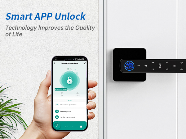smart fingerprinter door lock