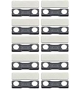Performore 10 Pack of Name Tag Magnets 1.75" X 0.5" with 3M Adhesives and Stainless Back Plates, ...