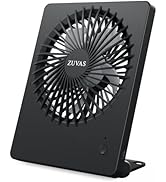 Zuvas Desk Fan Battery Operated Fan Rechargeable 180°Tilt Folding Personal Fan Ultra Quiet Small ...