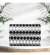 Oliven 2 Piece Black White Diamond Hand Towels for Bathroom 16"x31" Ultra Soft Breathable Hand Fa...
