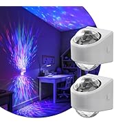 L LOHAS LED Projector Night Light,2 Pack Plug in Night Light with Light Sensor,Multi-Color Nighti...