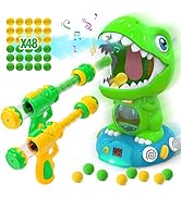 EagleStone Movable Dinosaur Toys for Kids 5-7 can Spay, Electronic Shooting Target Game with 2 Pu...