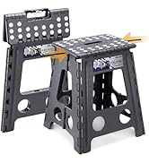 Delxo 16 Inch Folding Step Stool,Foldable Stool for Adults with Safety Lock,Portable Collapsible ...