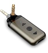 HVMLAK Aux Bluetooth Adapter for Car, Bluetooth Receiver for Home Stereo with Swivel 3.5mm Plug f...