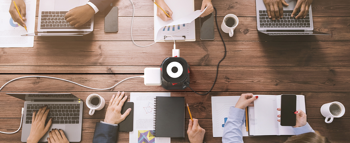 Surge Protector Power Strip Tower with 4 USB Ports and Night Light 16FT Extension Cord