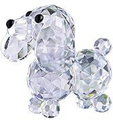 H&amp;D Crystal Cute Dog Figurine Collection Cut Glass Ornament Statue Animal Collectible