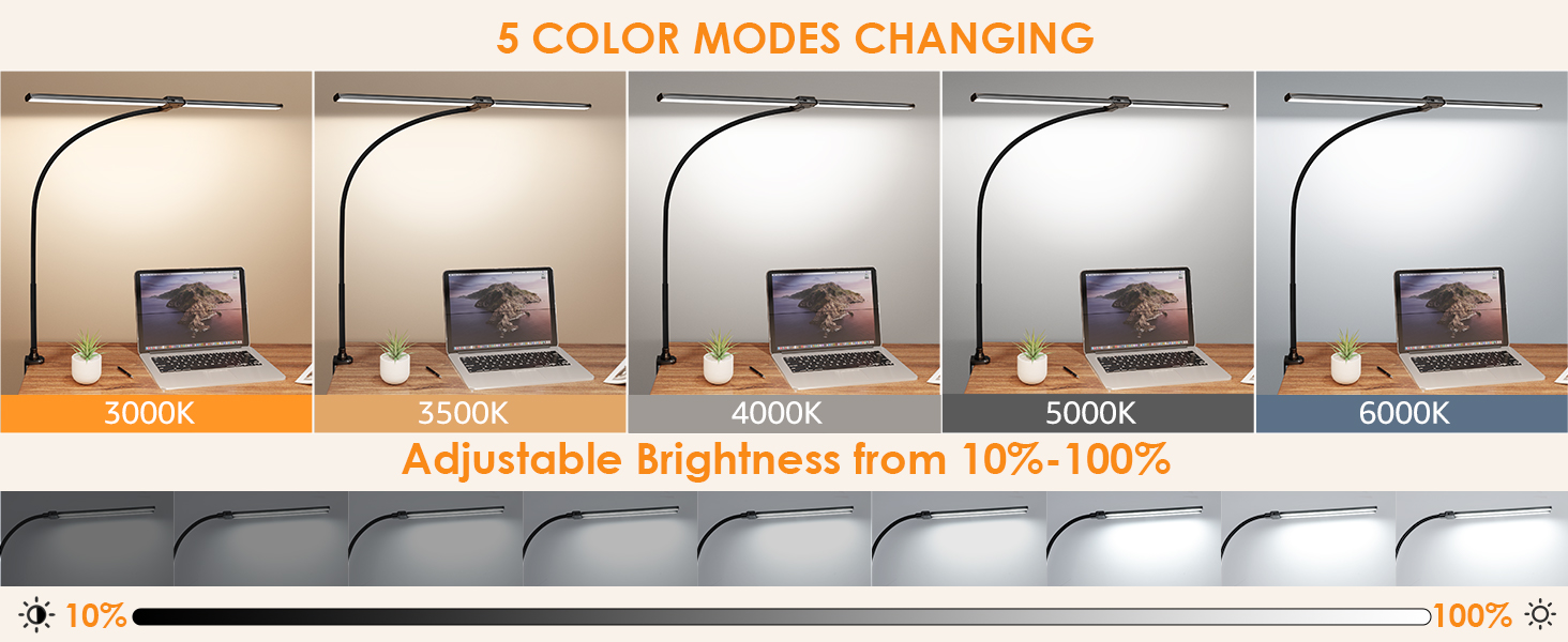 desk lamps office lighting lampara dimmable color temperature