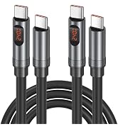 C to C Cable Fast Charging, Excgood 240W [6ft] USB-C Charge Cable with LED Display Ultra Long Typ...