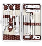 Nail Clippers Set 18 Pieces Stainless Steel Manicure Kit, Professional Grooming Kits, Nail Care T...