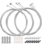 weideer 40pcs Bicycle Brake Cables Universal Brake &amp; Shift Cables Kit with 8 O-Rings 16 End Ferru...
