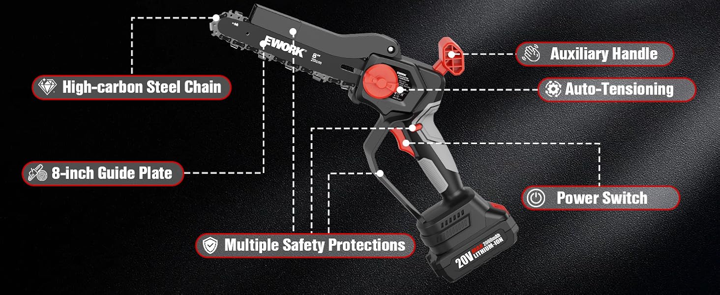 mini chainsaw cordless