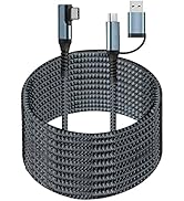 SUMPK VR Link Cable 20FT Compatible for Oculus Quest 2, USB 3.2 Type C to C 5Gbps High Speed Data...