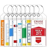 8 Pack Cruise Luggage Tag Holders for Carnival, NCL, Princess, MSC, Norwegian Cruise Ship Essenti...