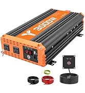 MKLIHFD 3000W Inverter 12V DC to 110V AC Converter for Home, RV, Truck, Off-Grid Solar Power Inve...