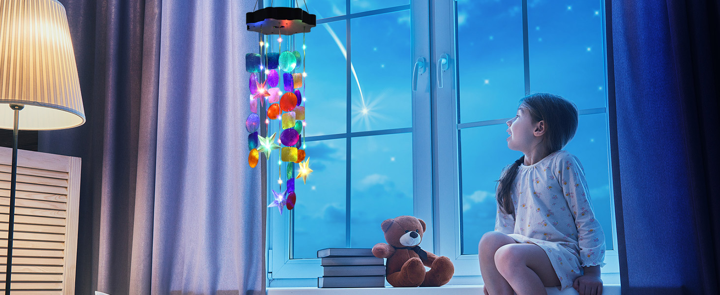 solar shell wind chimes