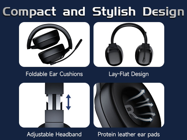 wireless gaming headset for ps5 with mic low latency bluetooth gaming headphones
