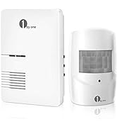 1byone Driveway Alarm, Home Security Alert System with 36 Melodies, 1 Plug-in Receiver and 1 Weat...