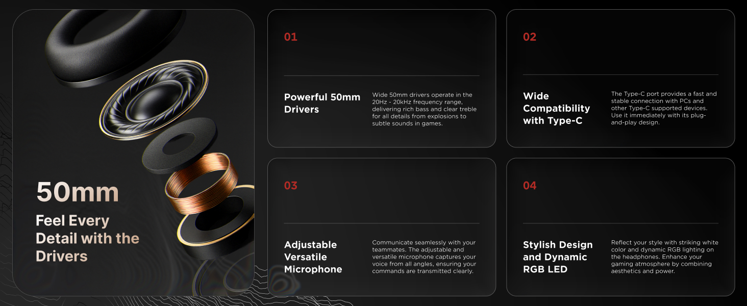 Close-up of Rampage RM-K90 ear cup and stitching detail