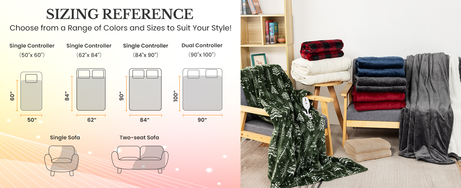 full 50&amp;#39;&amp;#39;x 60&amp;#39;&amp;#39; heated throw auto off small warming throw washable warm sunvivi flannel red winter