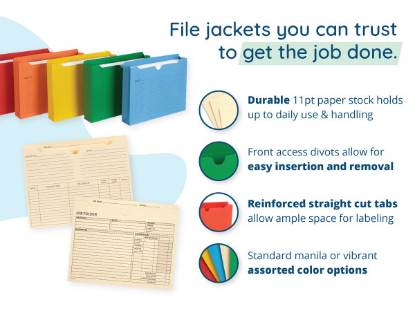 file jackets features with detail images