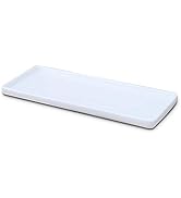 Ceramic Vanity Tray Small Rectangle, Bathtub Tray Bathroom Organizer, Cosmetics Holder for Tissue...