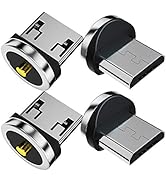 ANMONE Magnetic Charging Cable Tips Only [4 Pack] Micro USB Plugs Magnetic Phone Charger Cable Co...