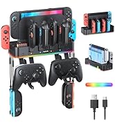 [Switch 2/1/OLED Compatible] RGB Switch 2 (2025) Wall Mount Kit for Joycon Charger, Switch2 Contr...