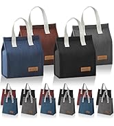 ELFULLY 12 Pack Lunch Bags Bulk, Reusable Insulated Bento Bags, Large Tote Lunch Box for Women an...