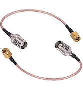 urcianow 2Pcs RF Coaxial Cable with BNC Female to SMA Male Connectors 15CM/6Inch Low Loss RG316 A...