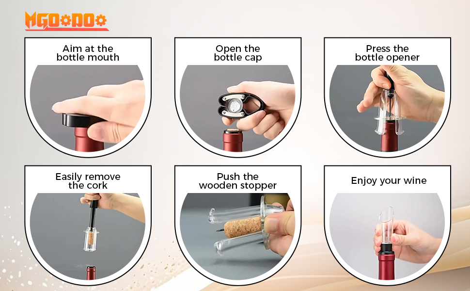 4 in 1 Air Pressure Wine Bottle Opener Set